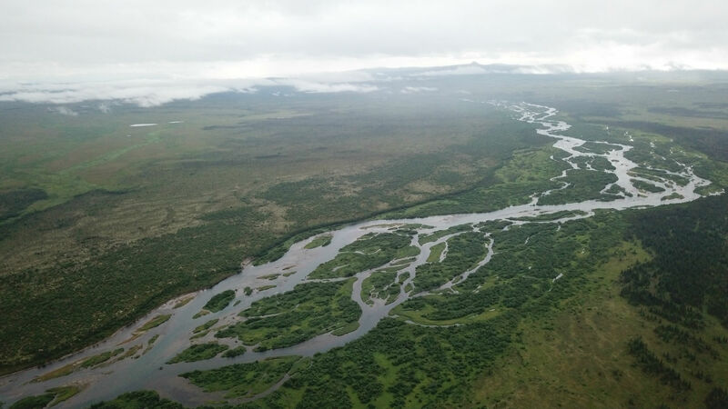 Aerial View of the Alagnak River